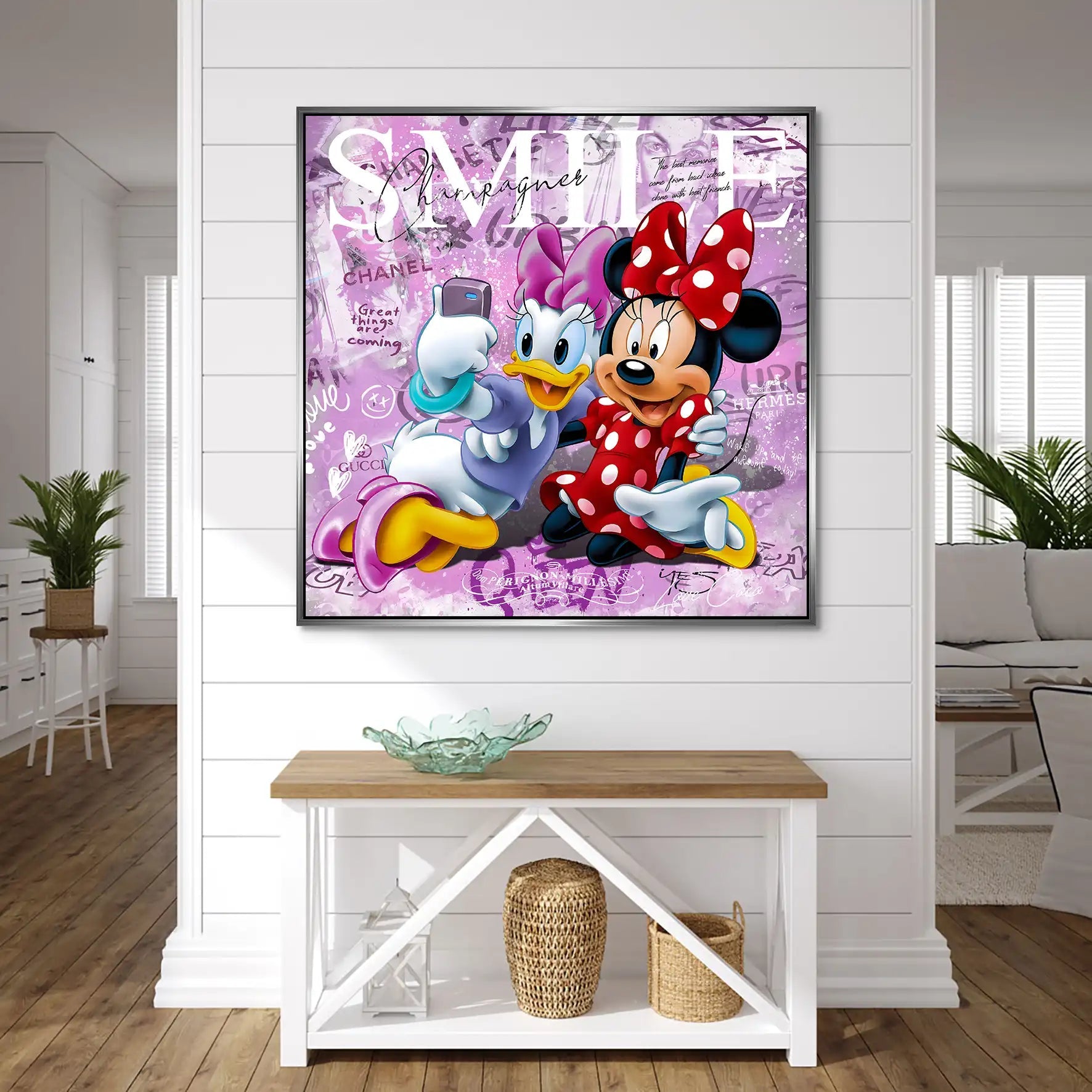 Daisy & Minnie Smile Nr.2 AluDibond Bild INGALERIE