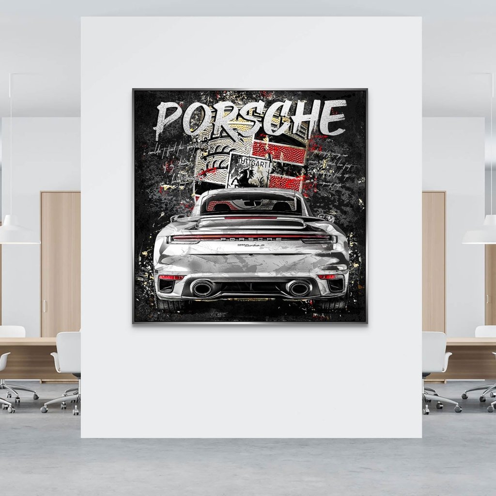 Shadowline Porsche Turbo Alu Dibond Bild INGALERIE
