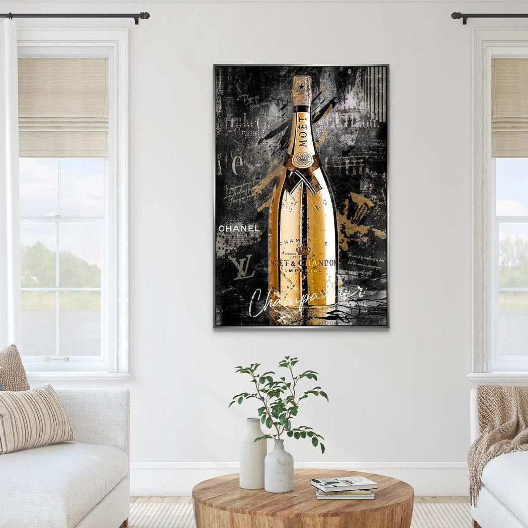 Champagner Lifestyle AluDibond Bild INGALERIE