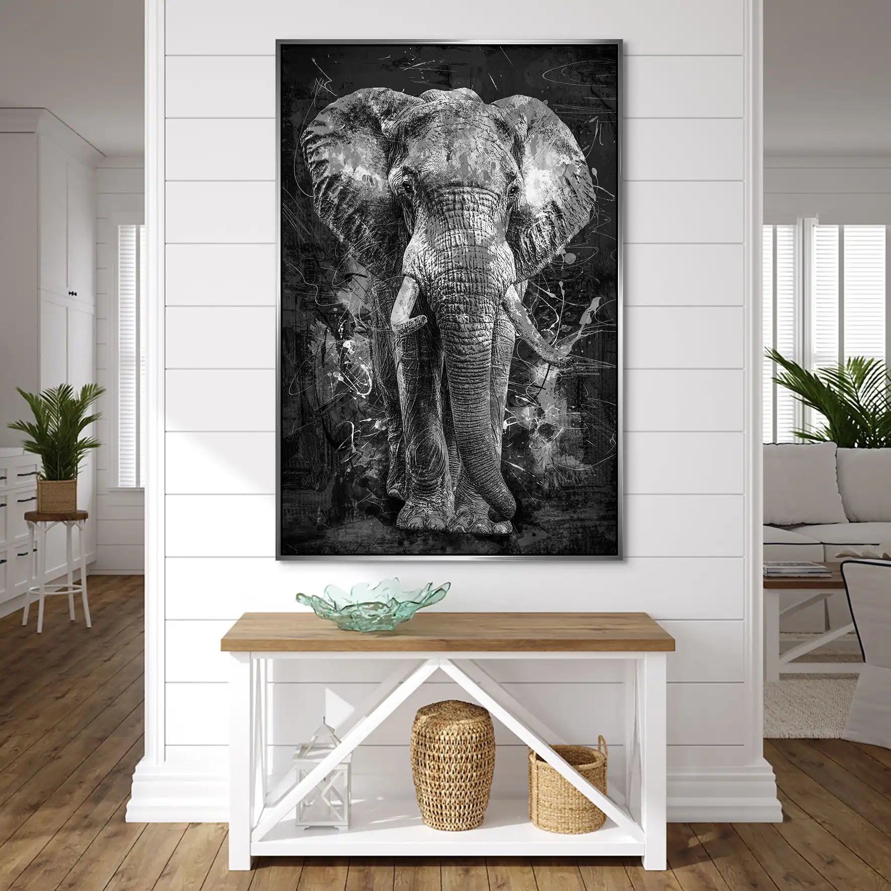 Elefant Abstrakt AluDibond Bild INGALERIE