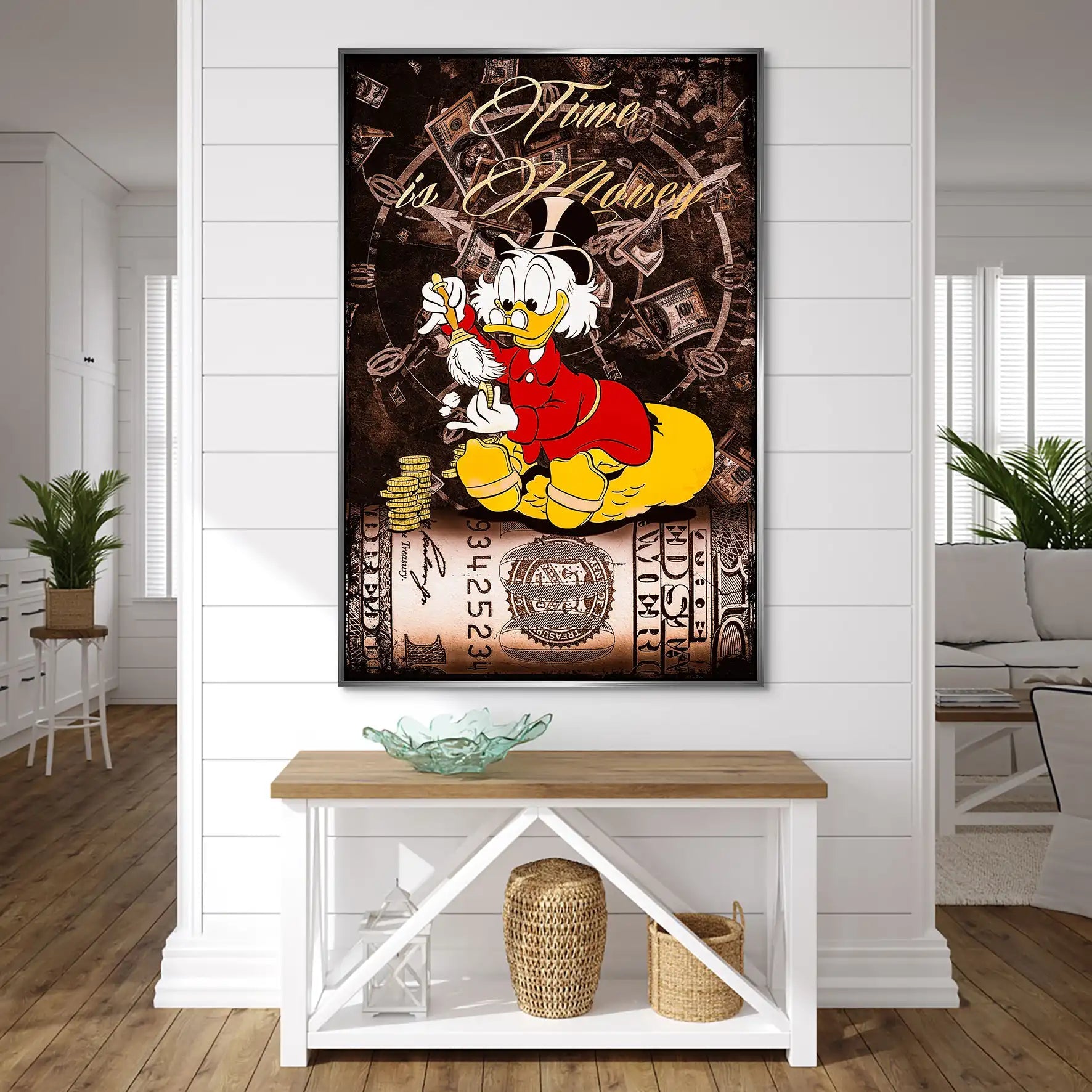 Dagobert Money Vintage Style AluDibond Bild INGALERIE