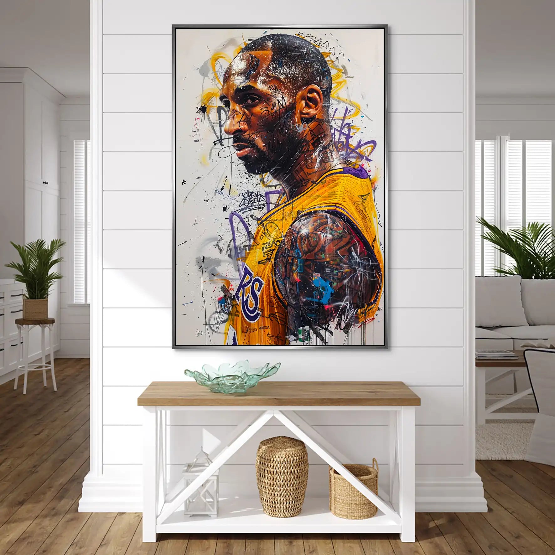 Kobe Basketball Graffiti AluDibond Bild INGALERIE