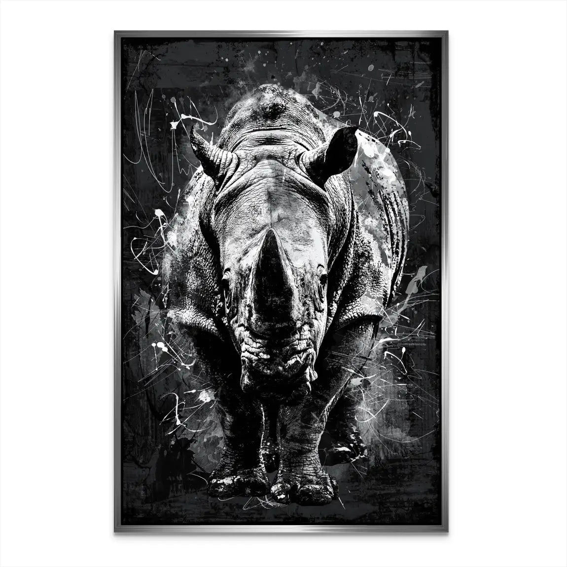 Nashorn Abstrakt AluDibond Bild INGALERIE