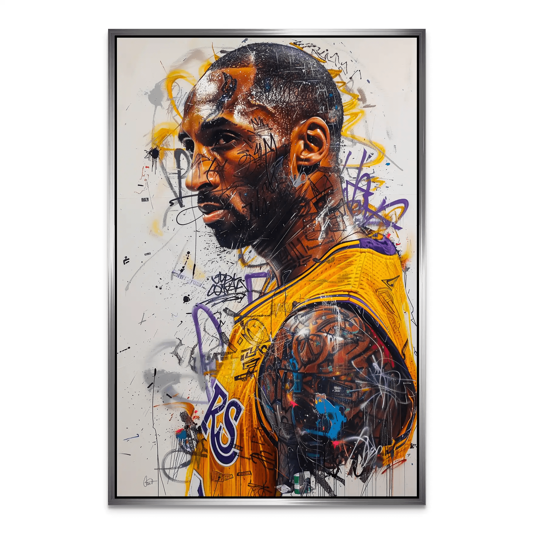 Kobe Basketball Graffiti AluDibond Bild INGALERIE