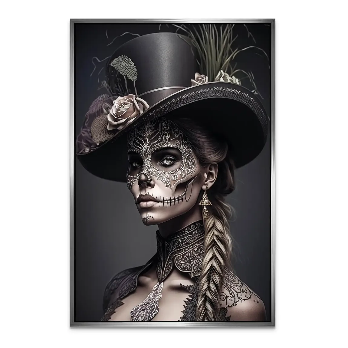 Velvet Noir La Catrina Alu Dibond Bild INGALERIE