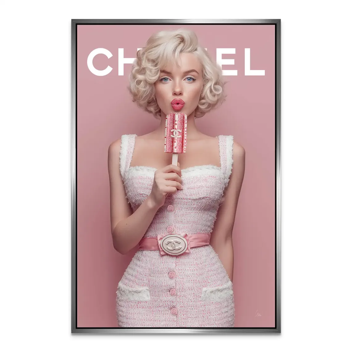 Pink Delight Marilyn Monroe Alu Dibond Bild