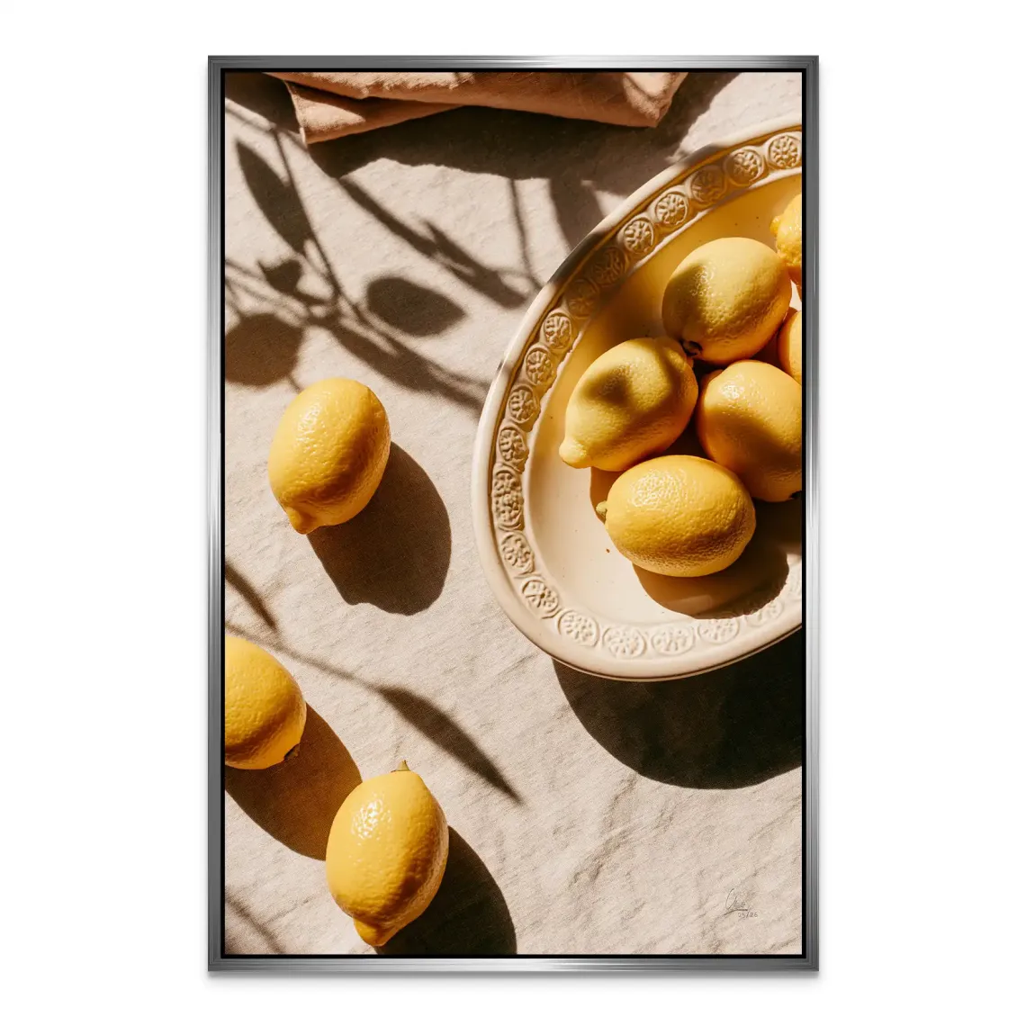 Goldene Zitronen Alu Dibond Wandbild