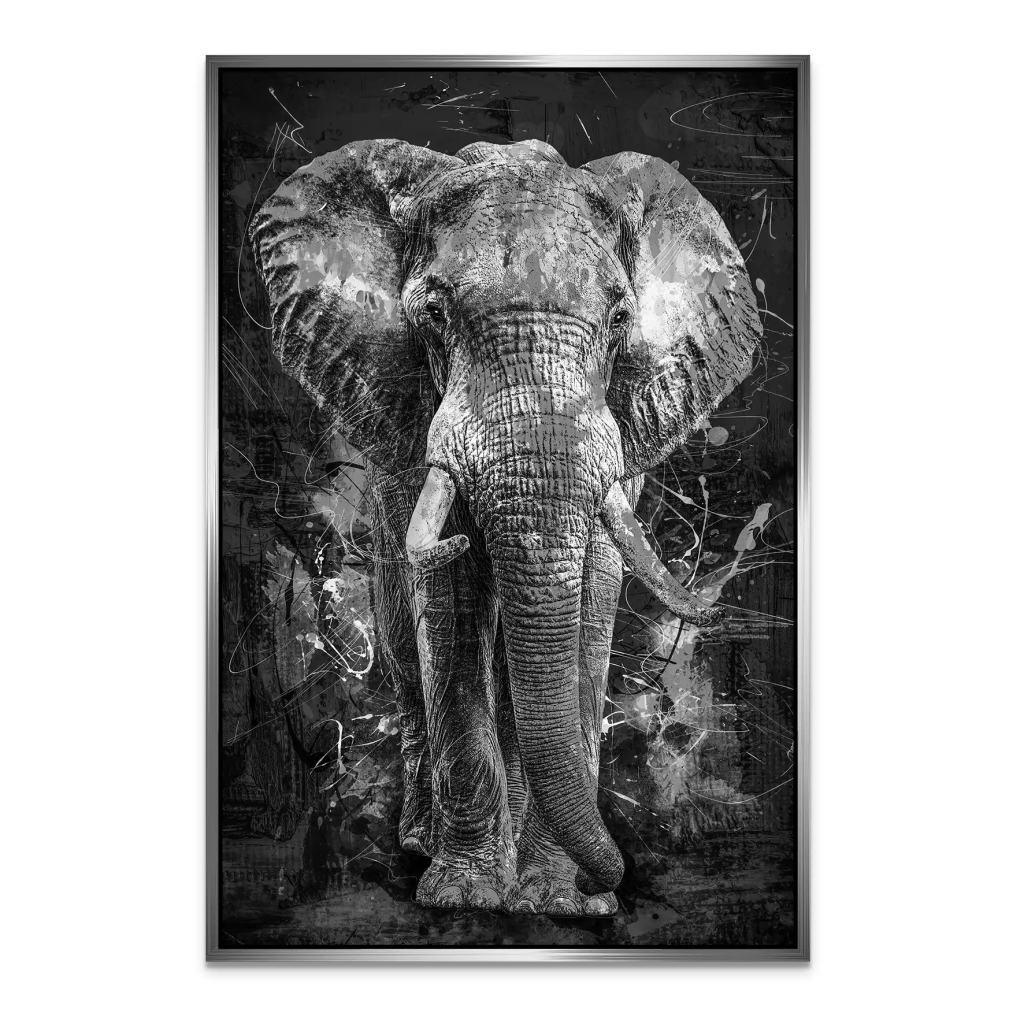 Elefant Abstrakt AluDibond Bild INGALERIE