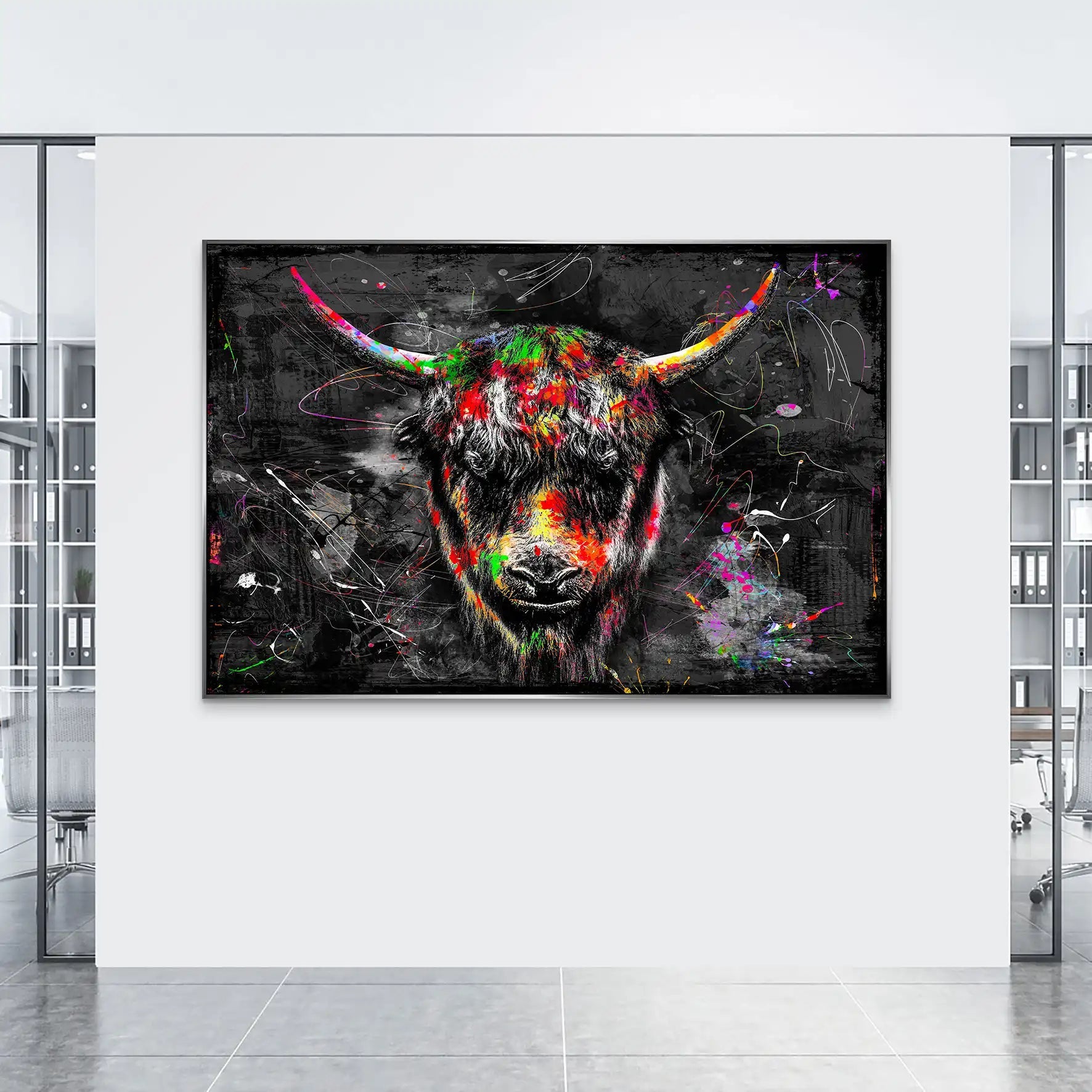 Yak Highland Abstrakt AluDibond Bild INGALERIE
