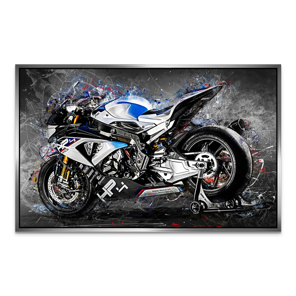 BMW HP4 Race Abstrakt Kunst AluDibond Bild INGALERIE