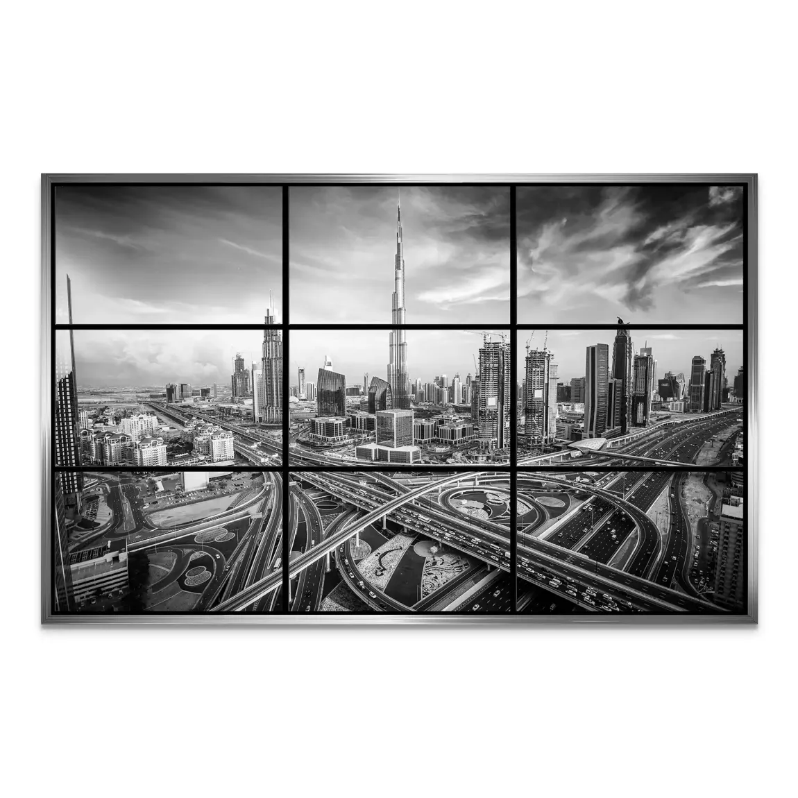 Skyline Noir Dubai AluDibond Bild