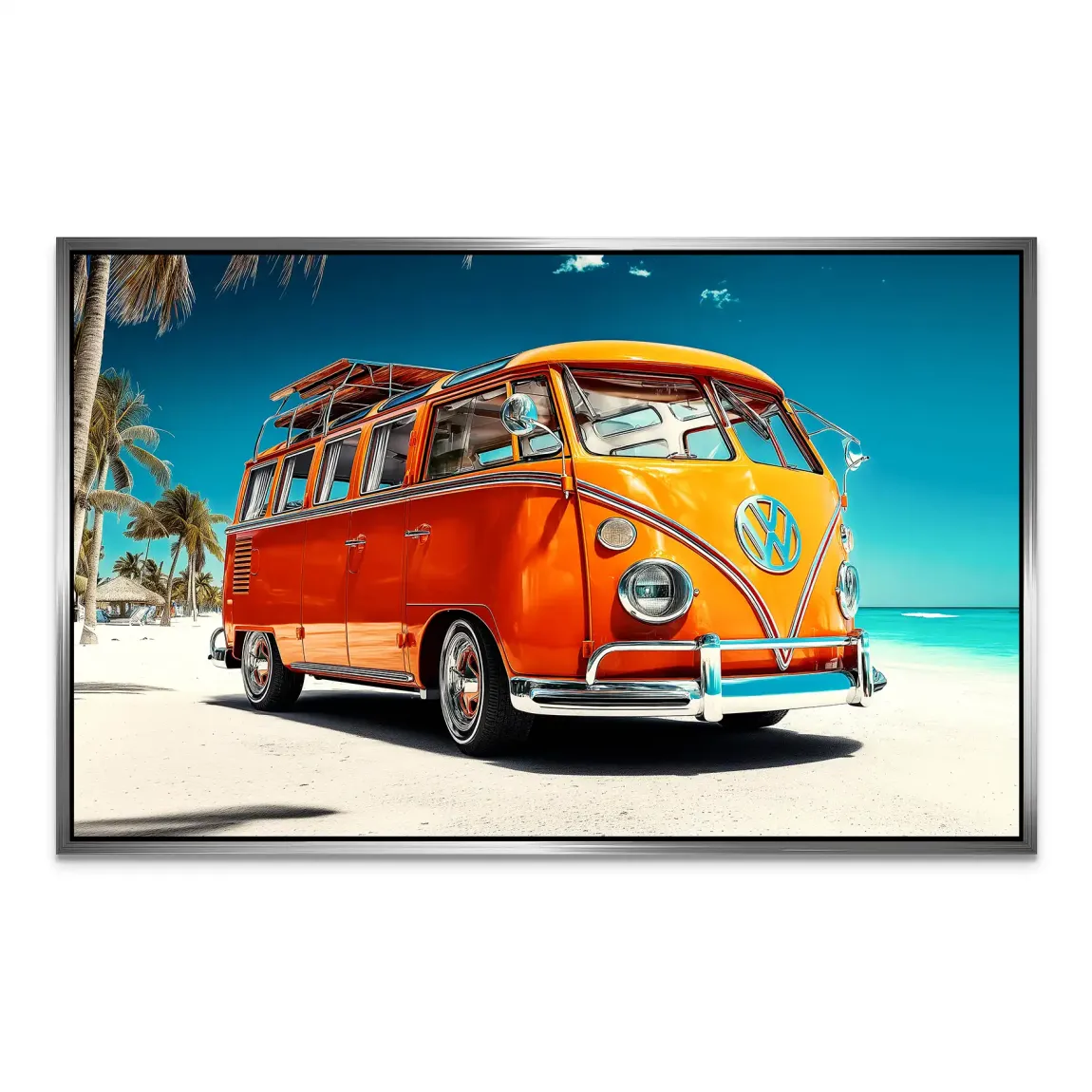 VW Bulli Beach AluDibond Bild INGALERIE