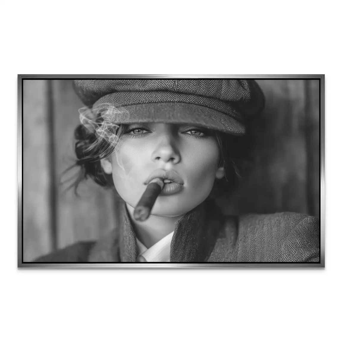 Femme Smoke AluDibond Bild