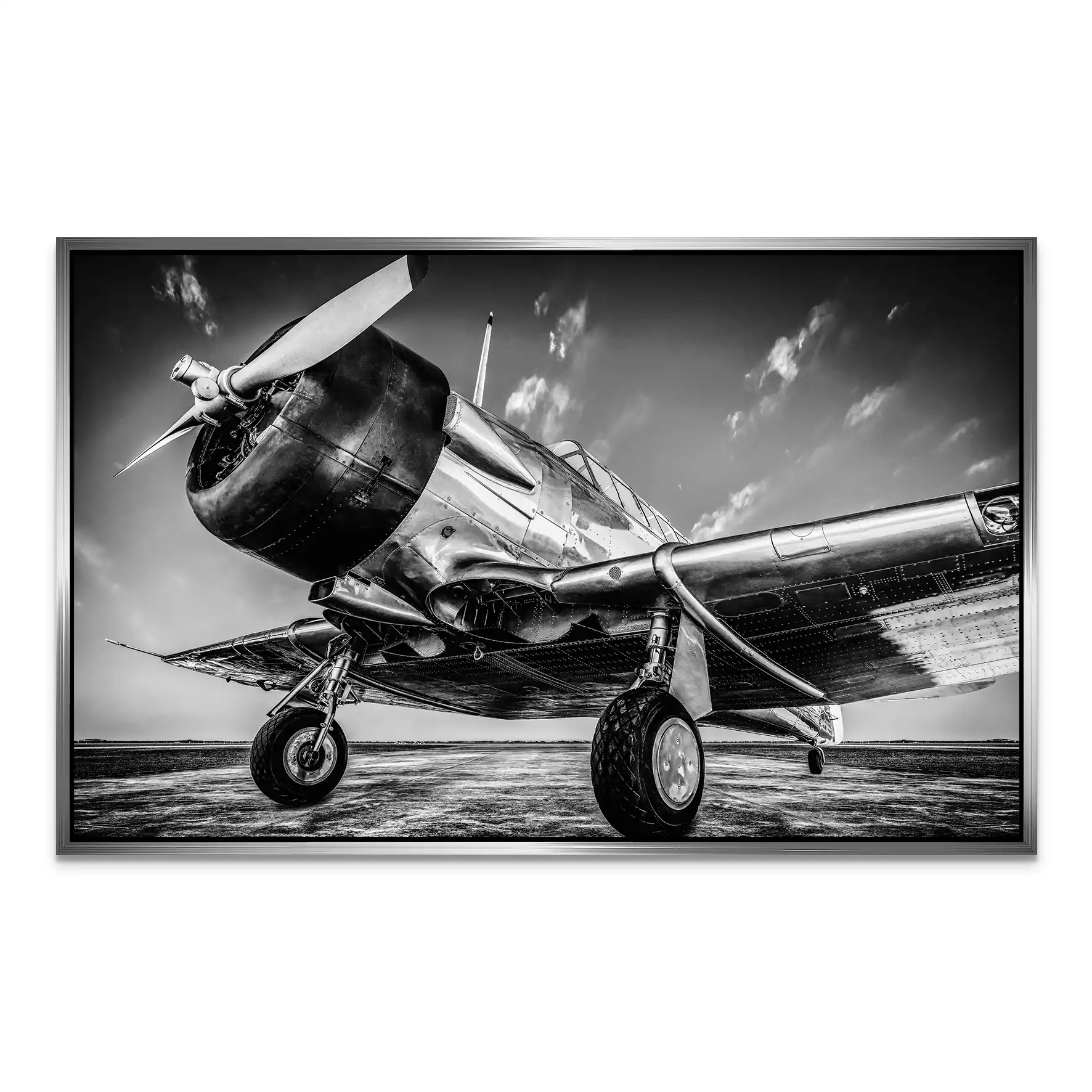 Vintage Proppeller Flugzeug AluDibond Bild INGALERIE