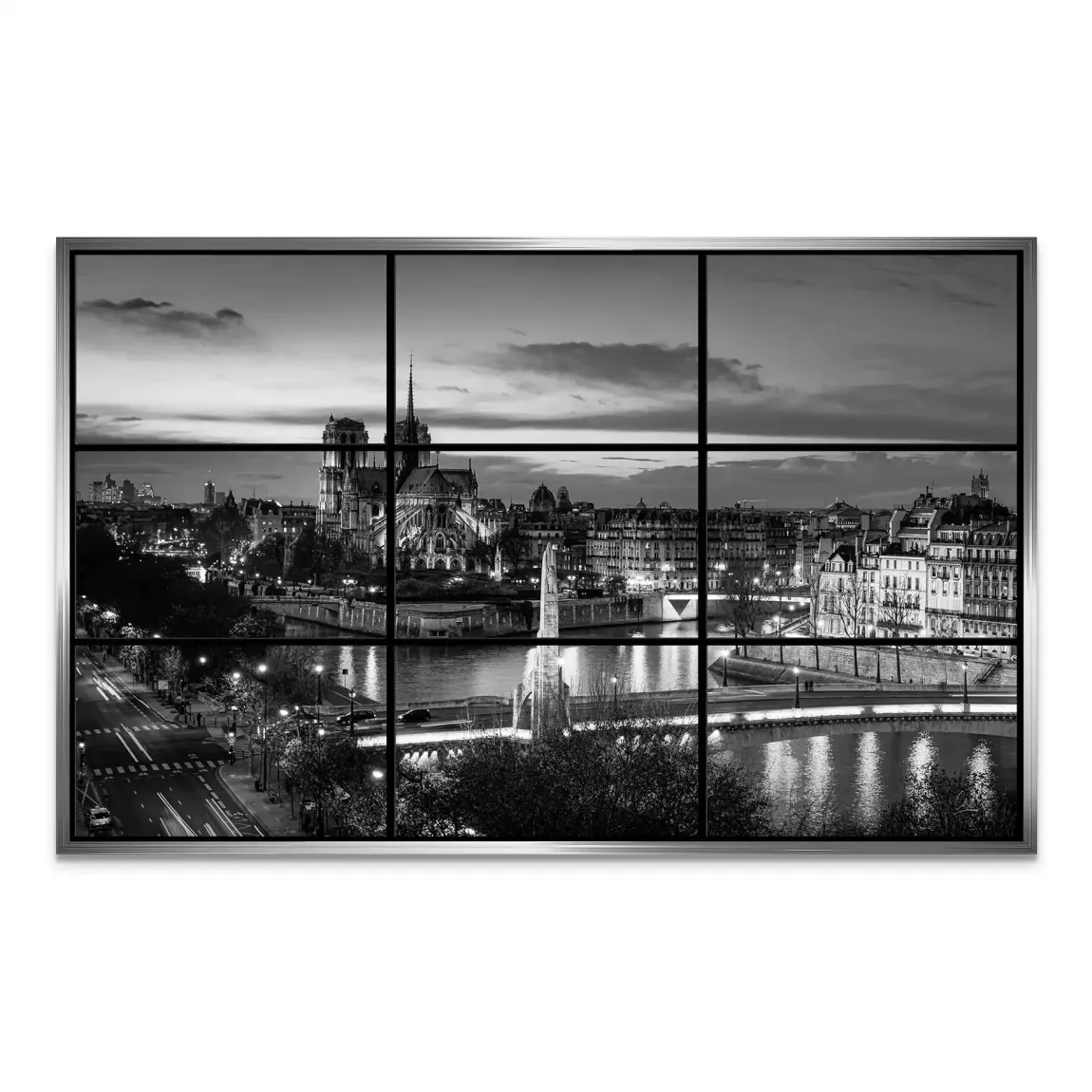 Paris Lights Noir Alu Dibond Bild