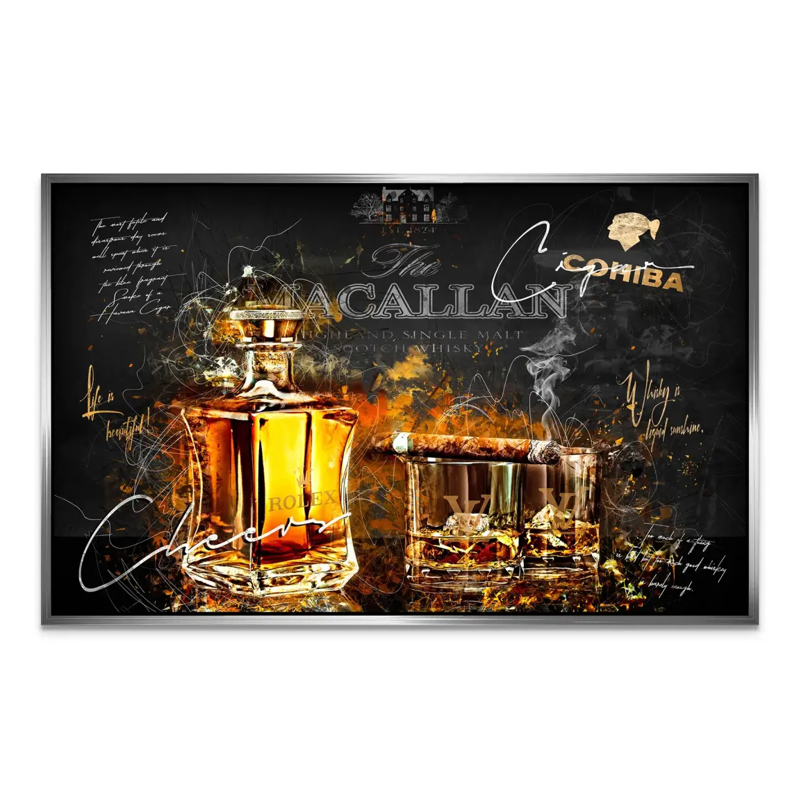 Whisky Lifestyle Art Alu Dibond Bild INGALERIE