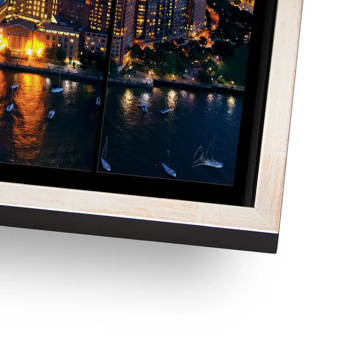 Skyline Lights New York Alu Dibond Bild