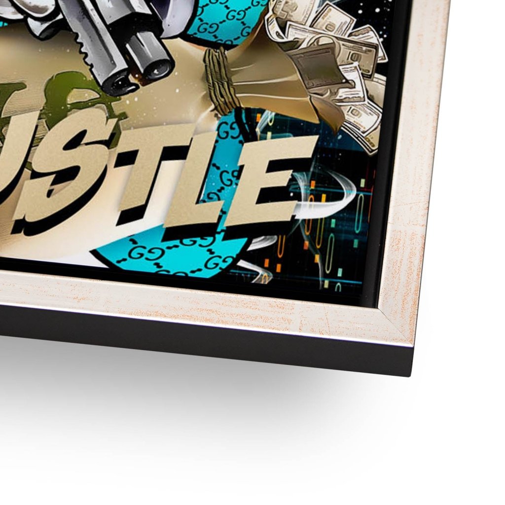 Dagobert Duck All Hustle Pop Art AluDibond Bild INGALERIE