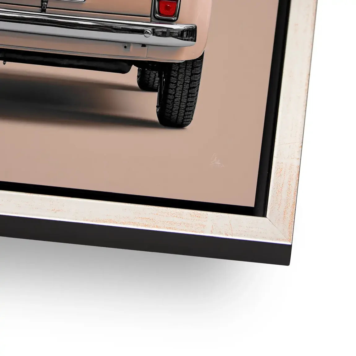 Fiat 500 Crema Alu Dibond Wandbild