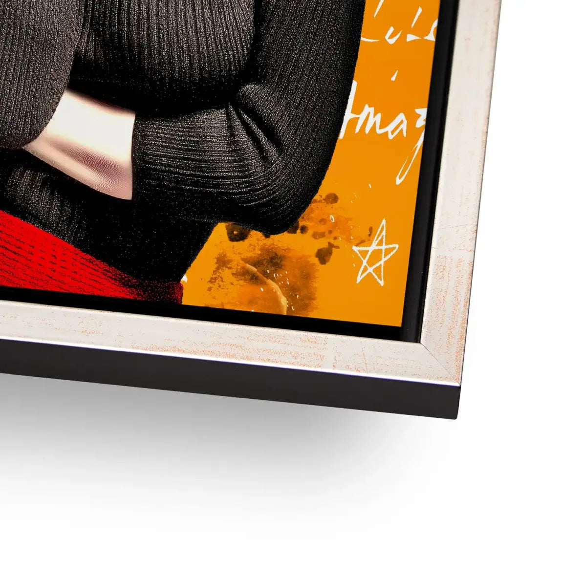 Marilyn Secret Orange Pop Art Alu Dibond Bild