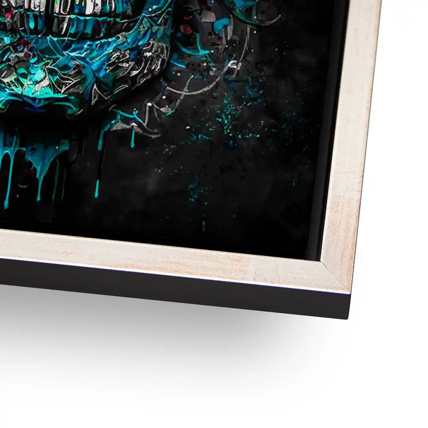 Totenkopf Silver Style AluDibond Bild INGALERIE