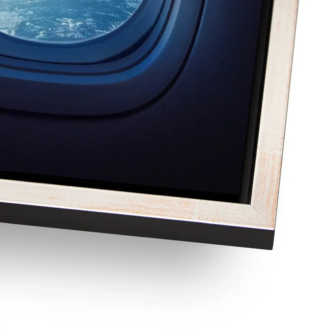 Flugzeugfenster Galaxie Alu Dibond Bild