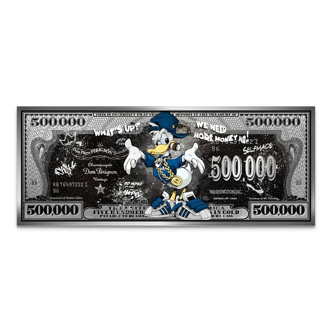 Donald Duck Whats up Dollar AluDibond Bild INGALERIE