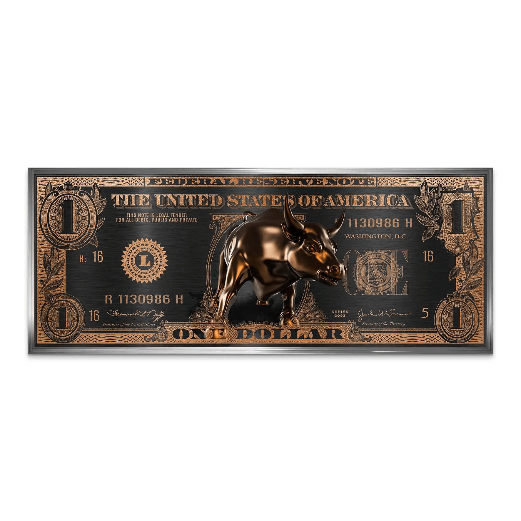 One Dollar Bull Style AluDibond Bild INGALERIE