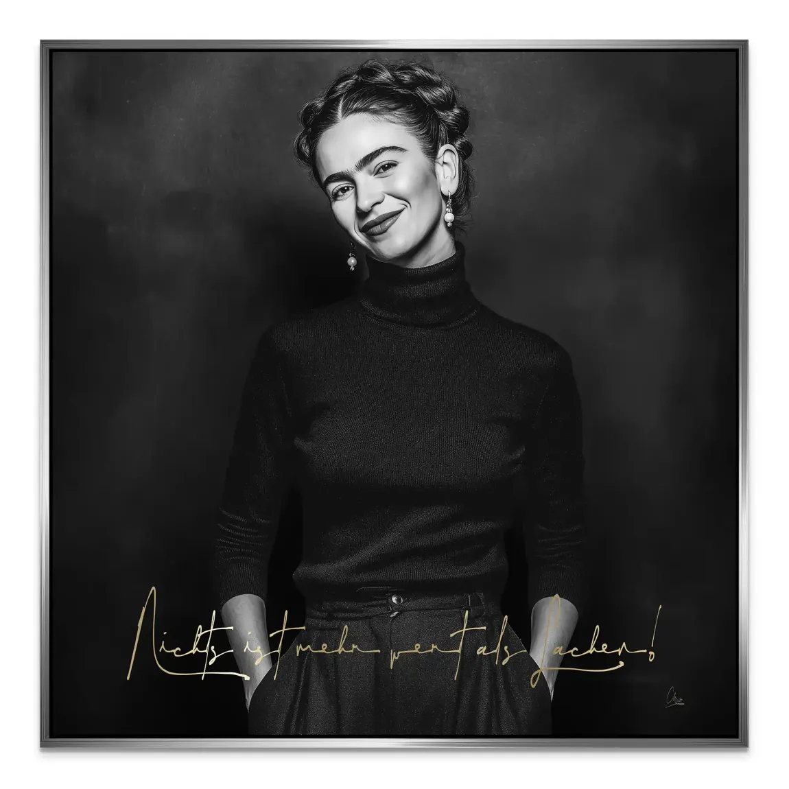 Frida Kahlos Lachen Alu Dibond Bild