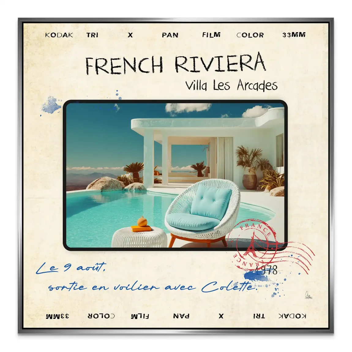 French Riviera Chic Wild Alu Dibond Wandbild