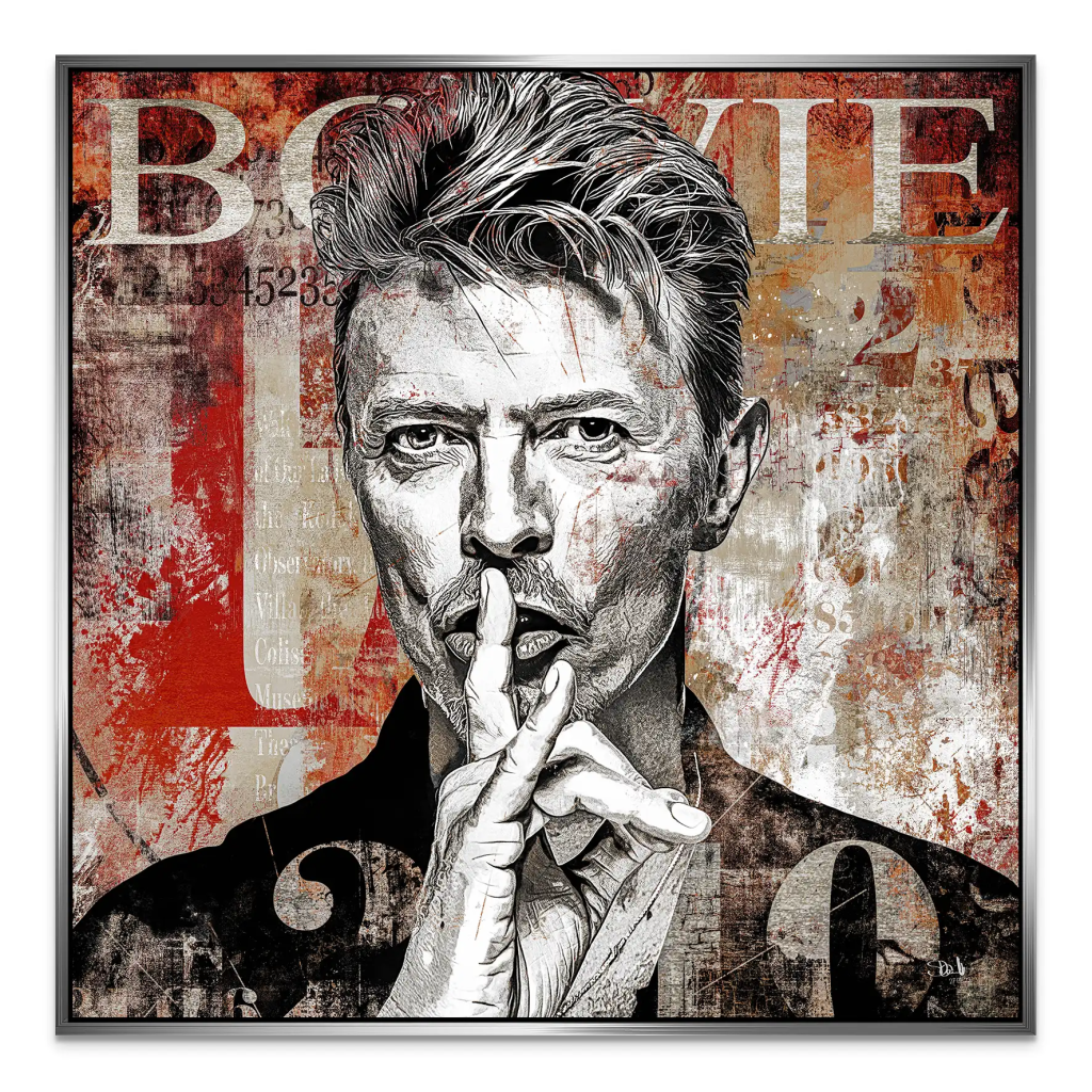 David Bowie Abstrakt Luxury Style AluDibond Bild INGALERIE
