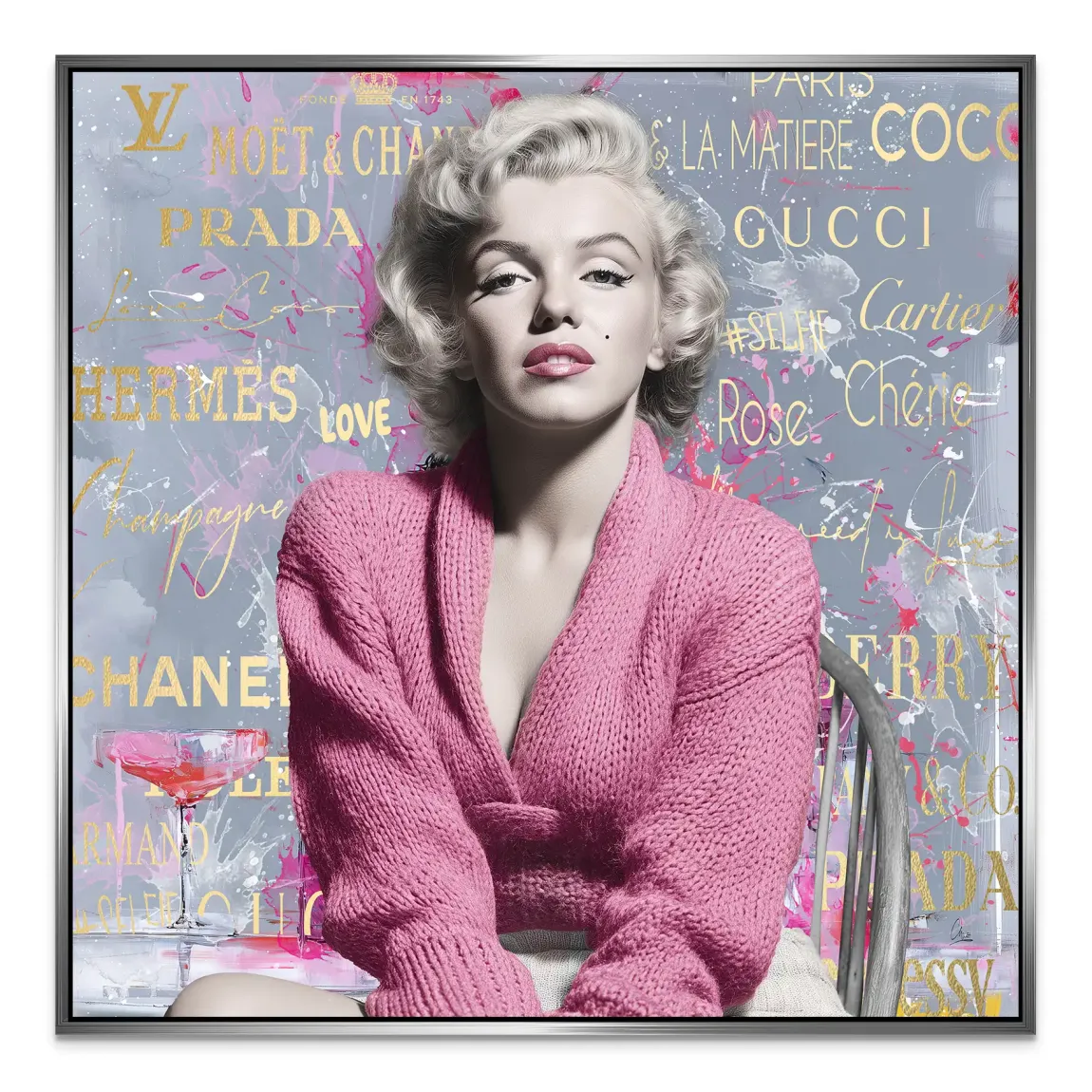 Marilyn Monroe Luxury Style Alu Dibond Bild