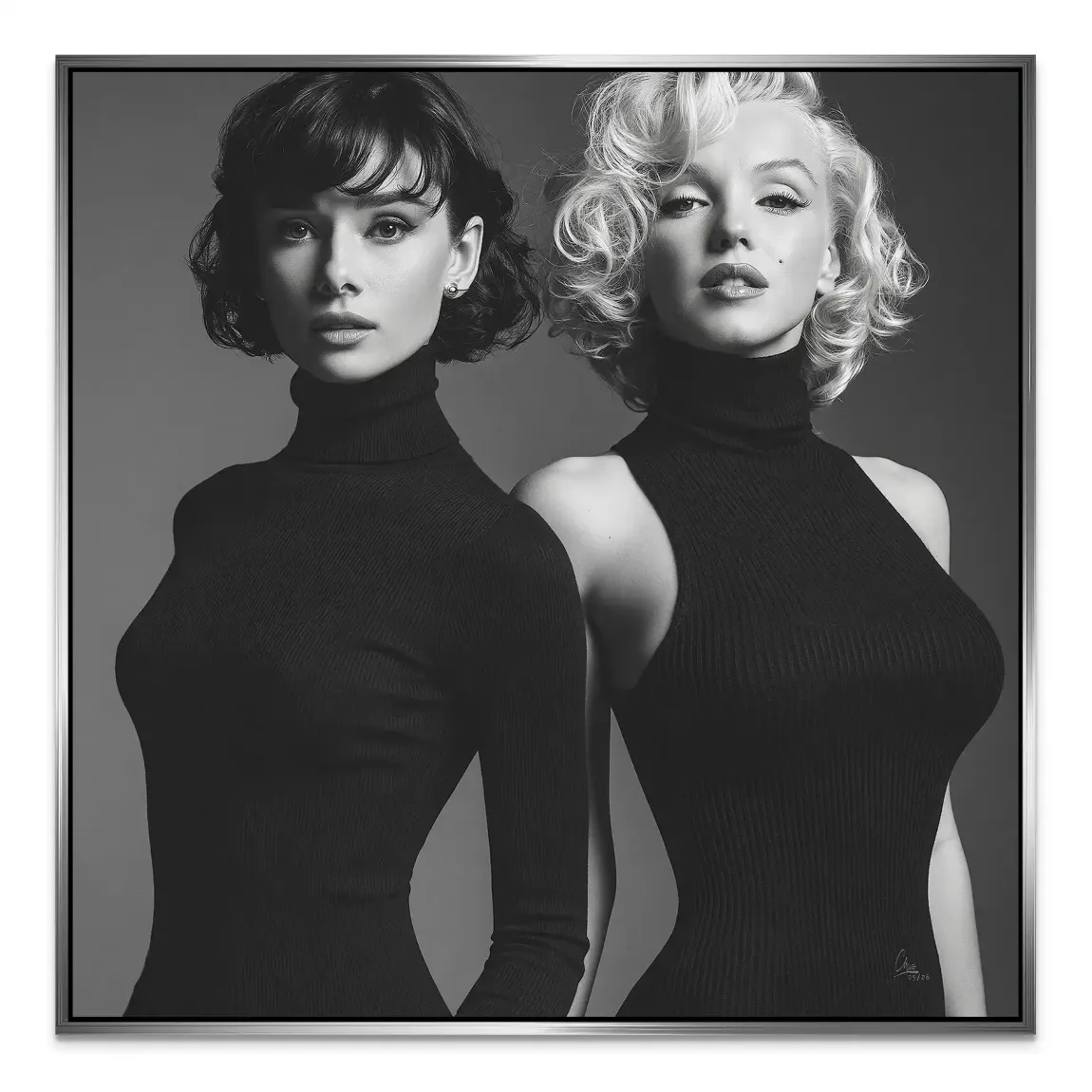 Audrey & Marilyn Alu Dibond Wandbild