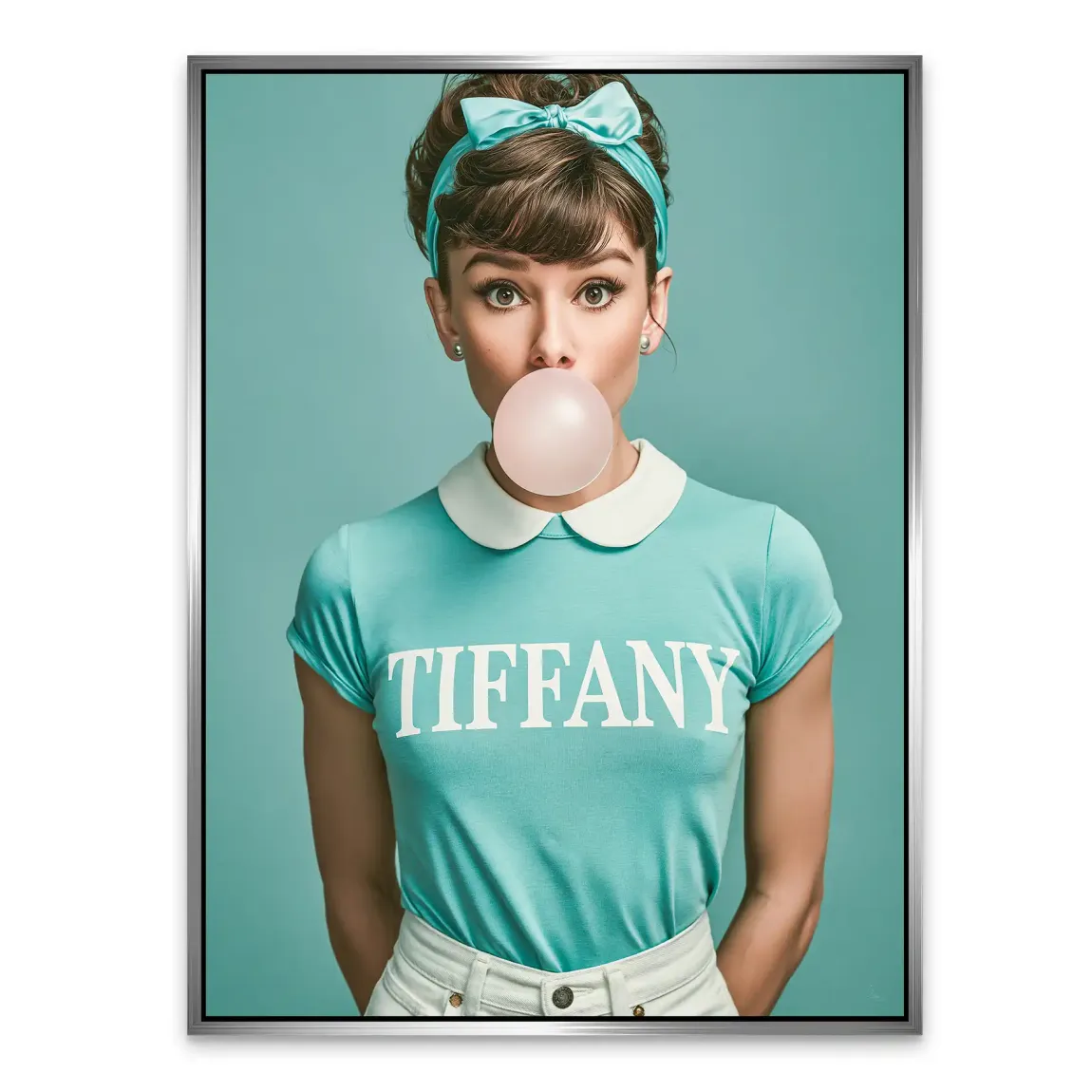 Audrey Bubble Tiffany Alu Dibond Wandbild