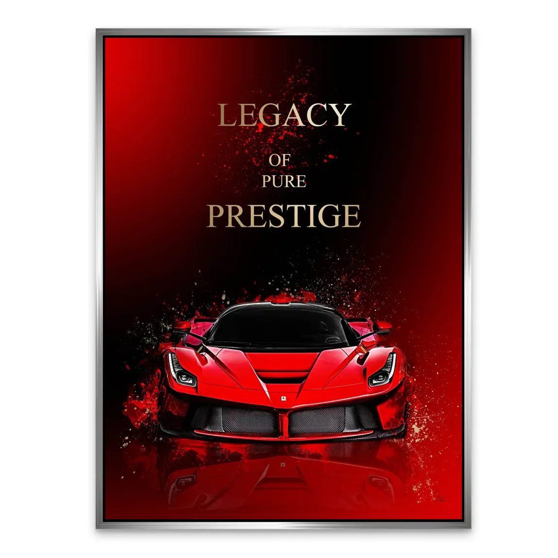 Red Prestige Ferrari Alu Dibond Bild