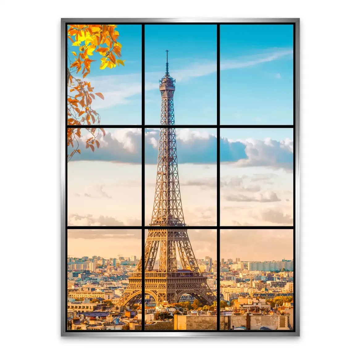 Morning Glow Paris Alu Dibond Bild