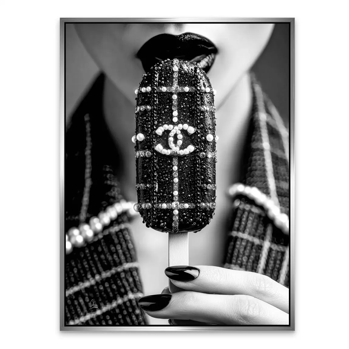 Noir Ice Couture Chanel Alu Dibond Bild