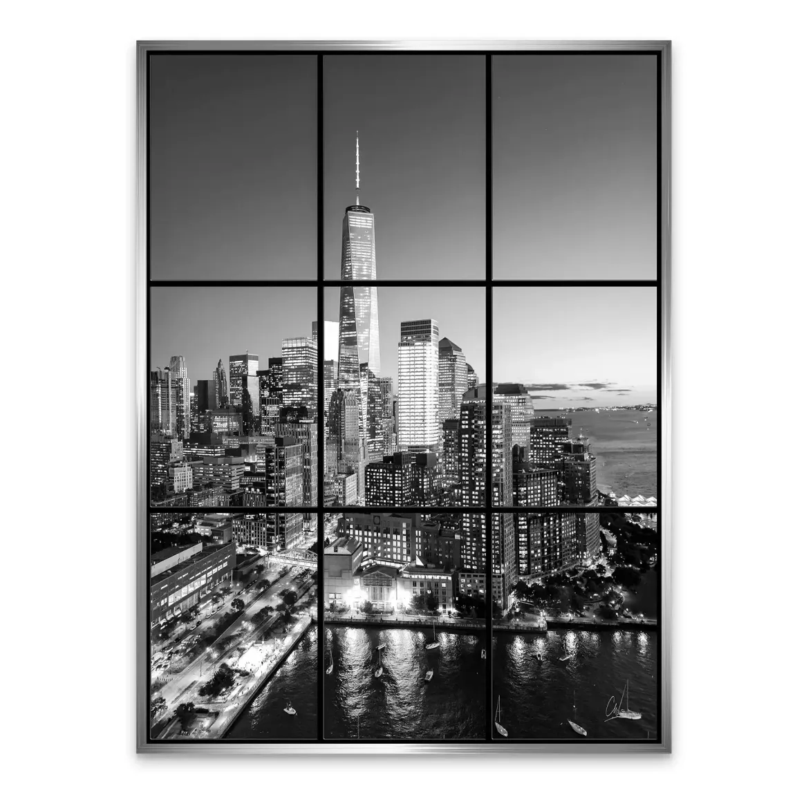 City Lights New York Alu Dibond Bild