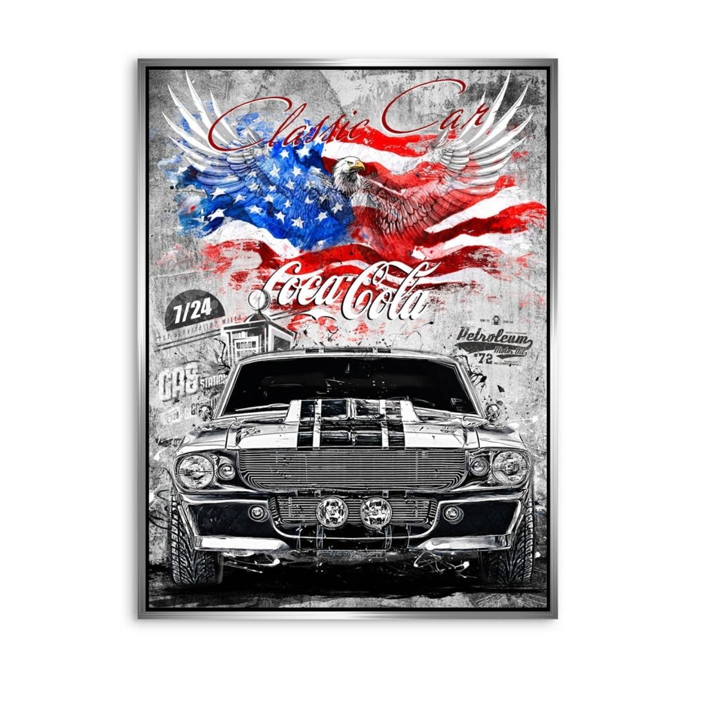 Ford Mustang Pop Art Modern Style AluDibond Bild INGALERIE