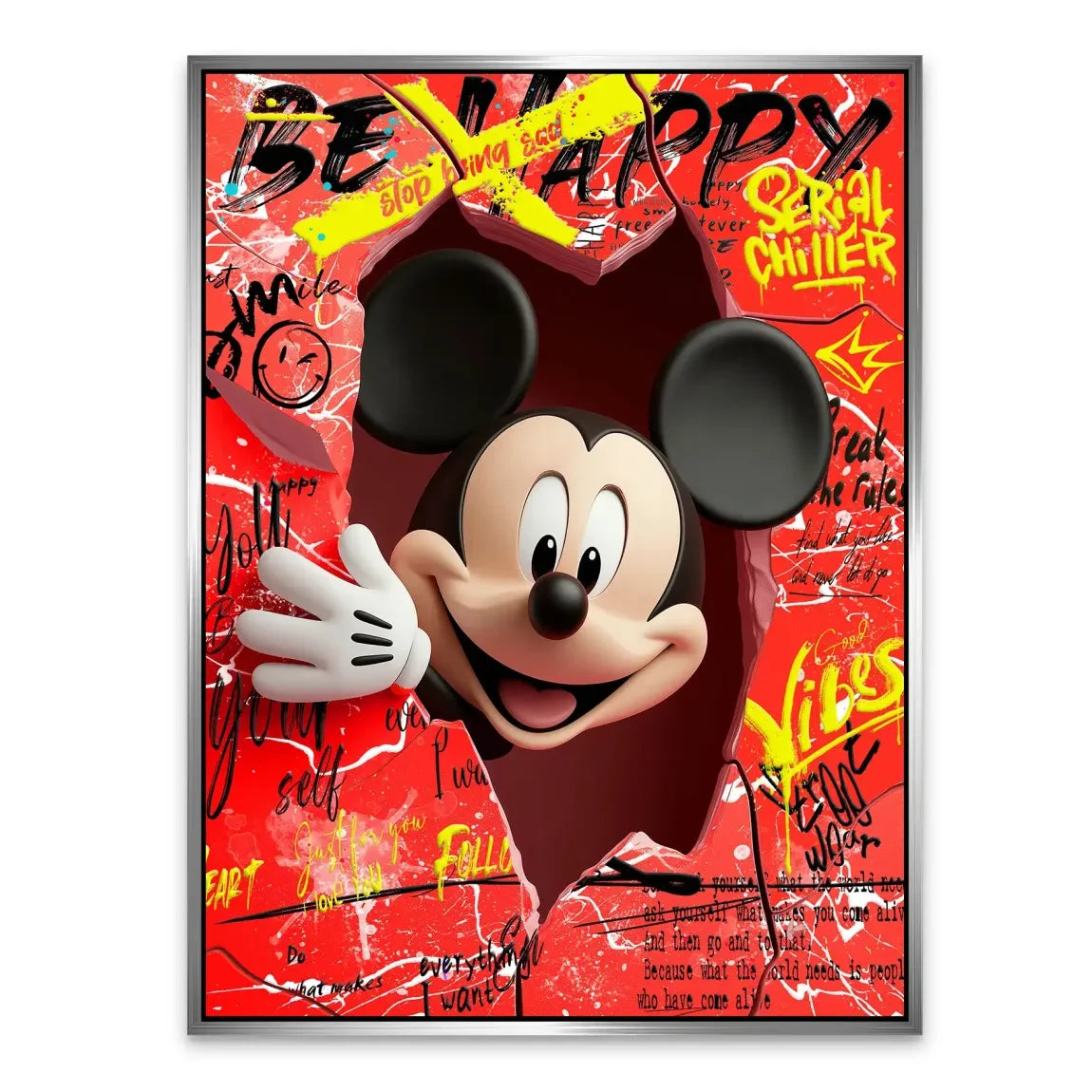 Charming Smile Micky Mouse Alu Dibond Bild INGALERIE