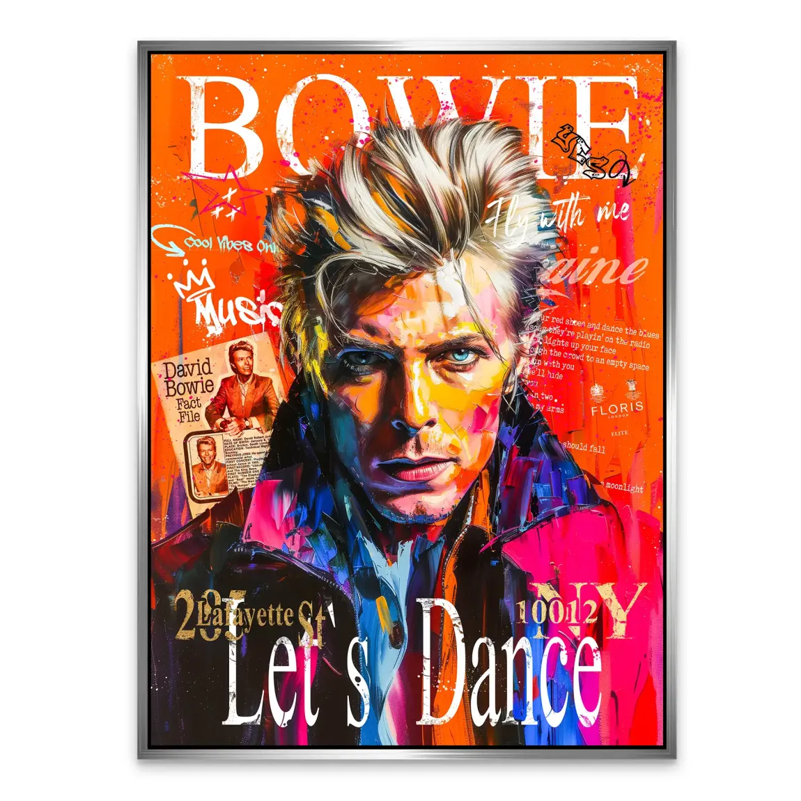 David Bowie Pop Art Vision Alu Dibond Bild INGALERIE