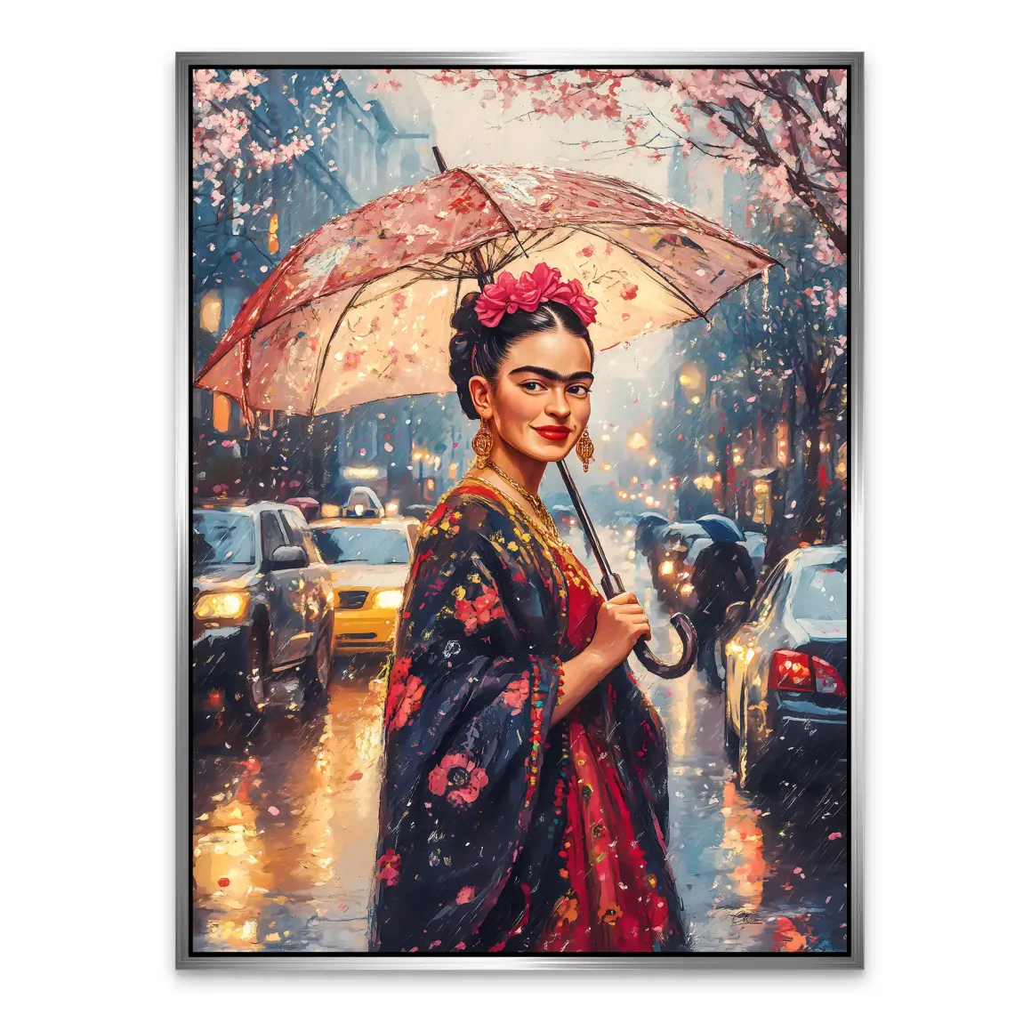 Frida im Abendregen Alu Dibond Bild INGALERIE