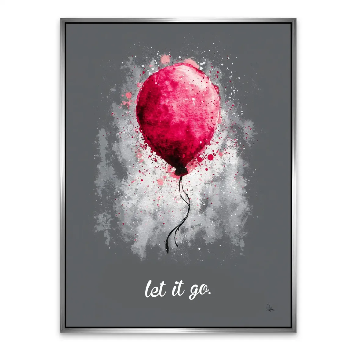 Let it go Ballon Alu Dibond Wandbild