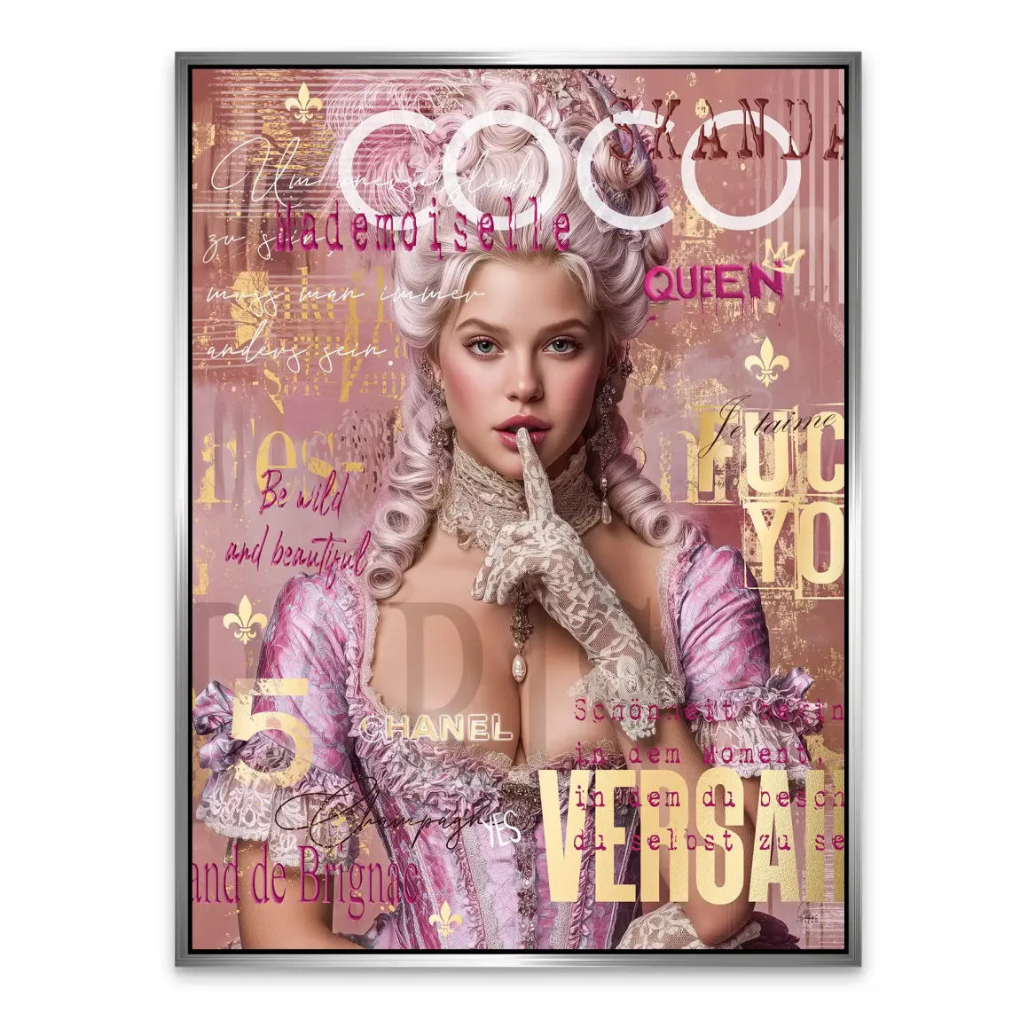 Marie Antoinette Popart Alu Dibond Bild