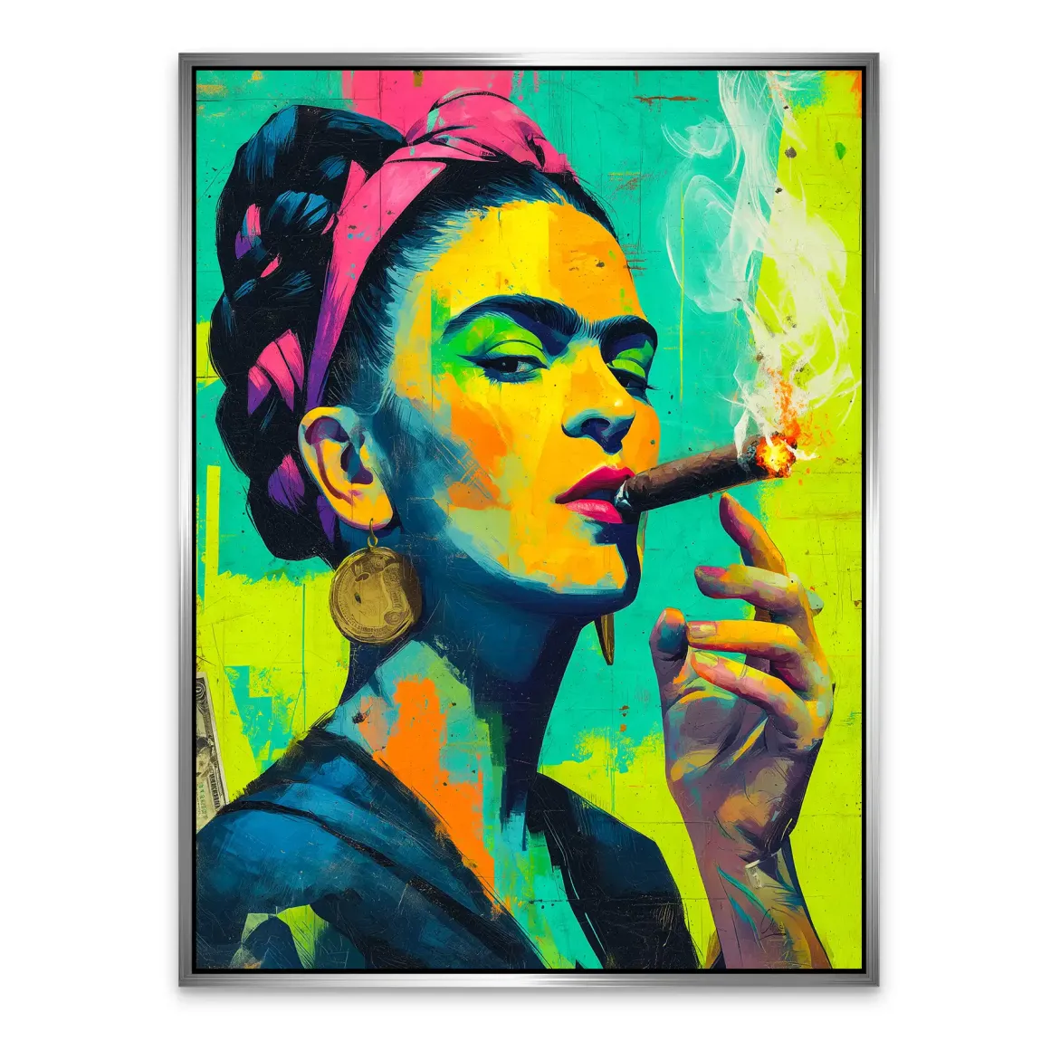 Frida Smoke Queen Alu Dibond Bild