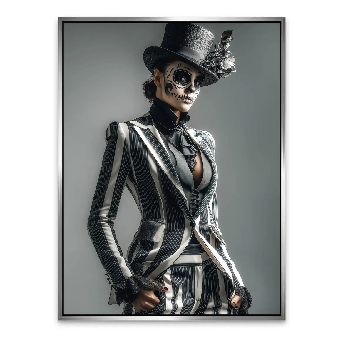 Lady Skull Alu Dibond Bild INGALERIE