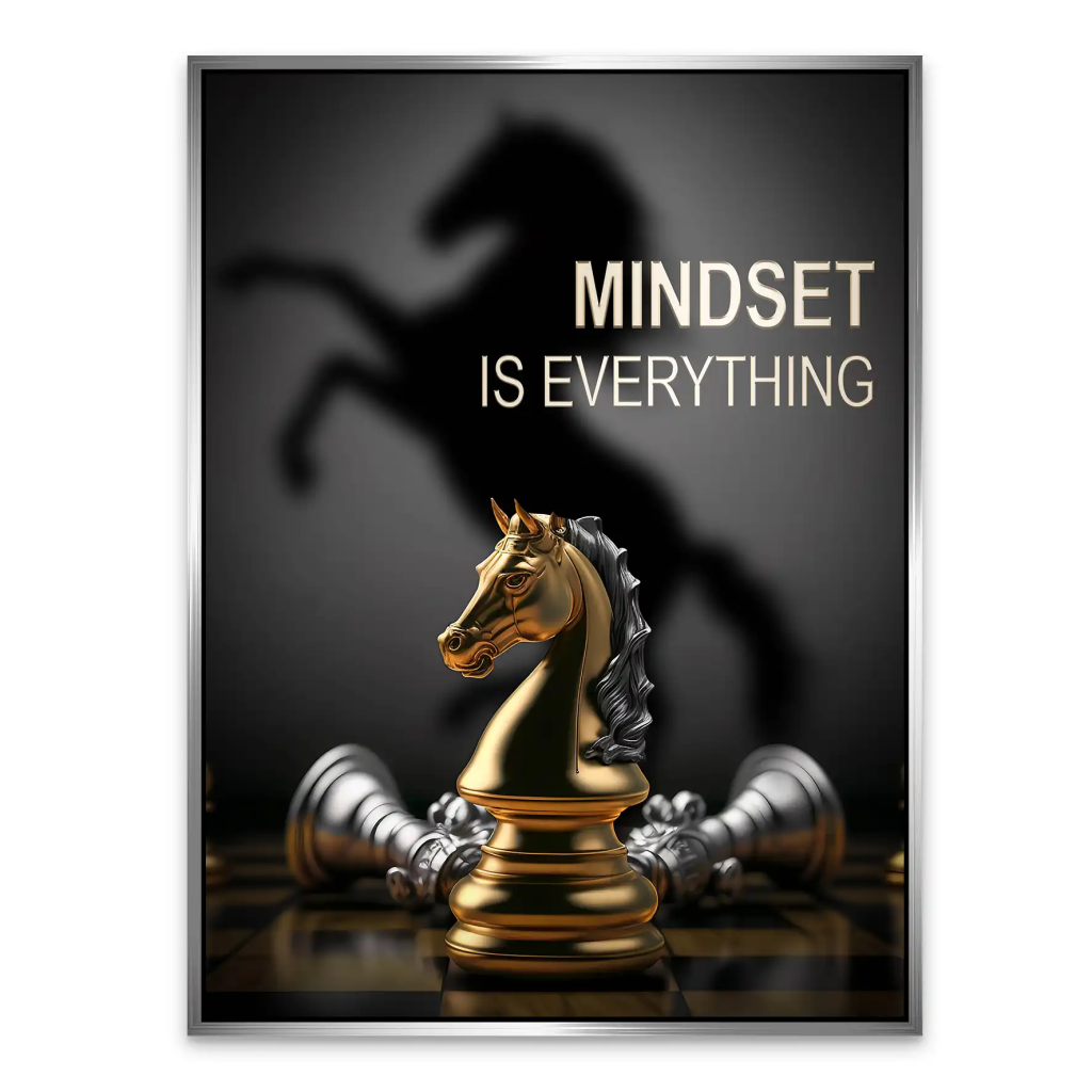 Motivation Schachfigur Springer AluDibond Bild INGALERIE