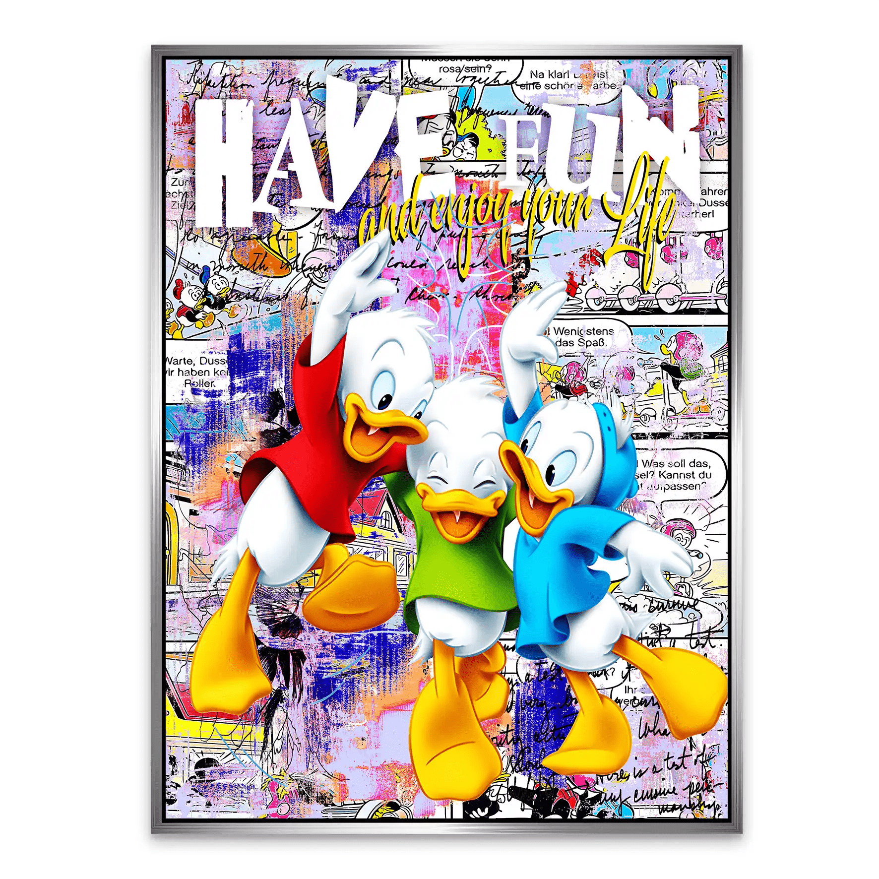 Duck Kids Nr.2 Pop Art AluDibond Bild INGALERIE