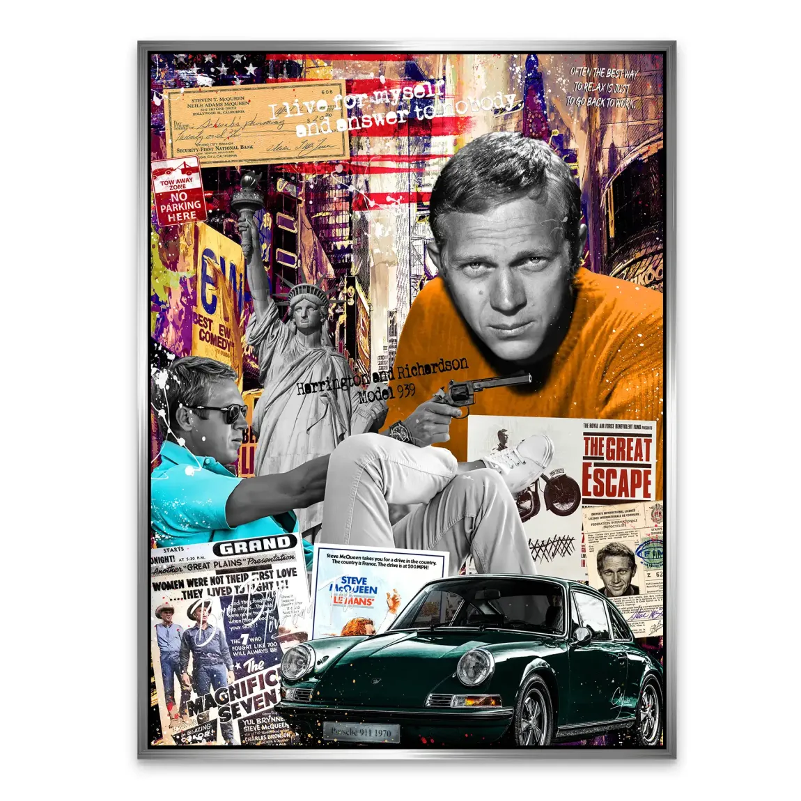 Steve McQueen Retro Drive Alu Dibond Bild