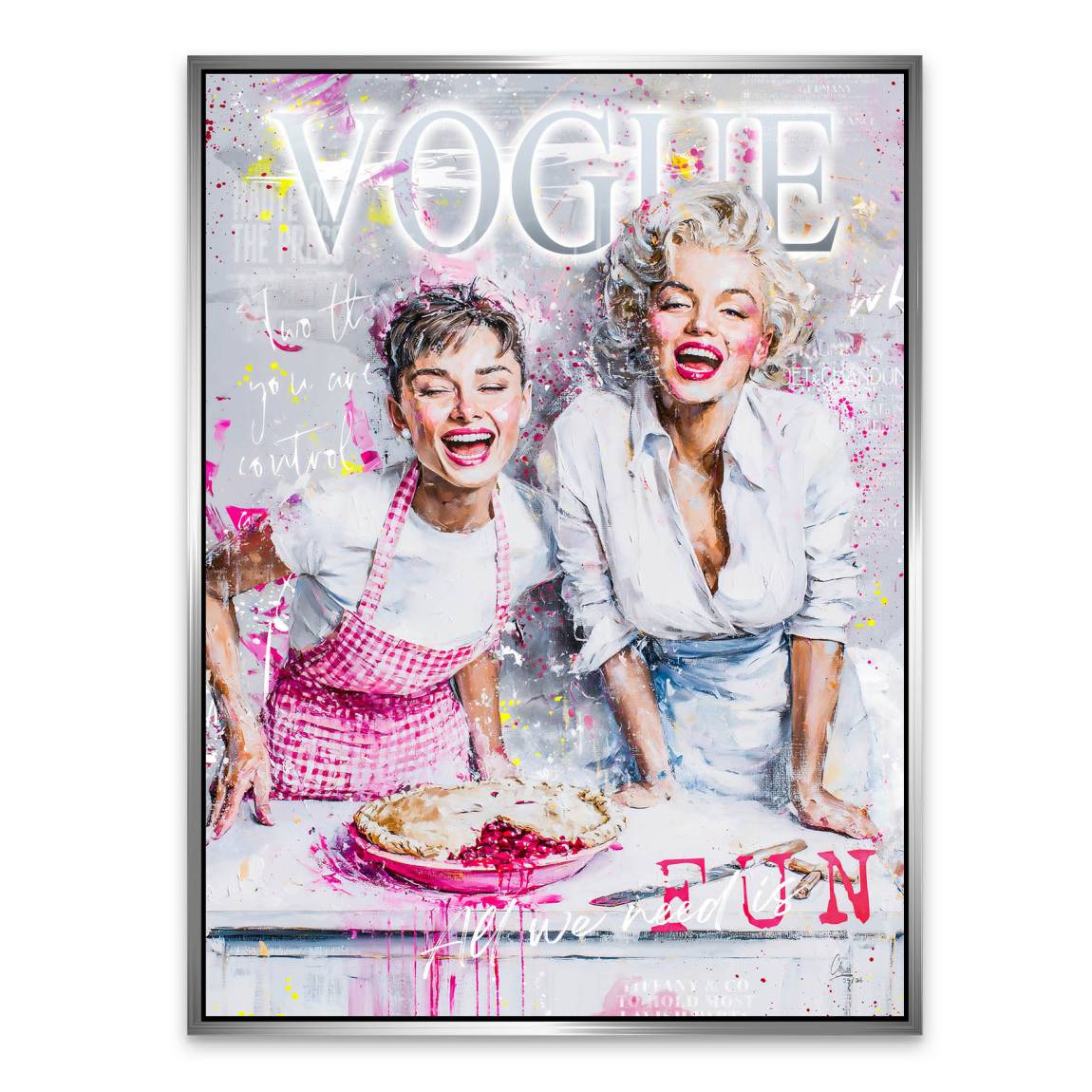 Audrey Marilyn Vogue Alu Dibond Wandbild
